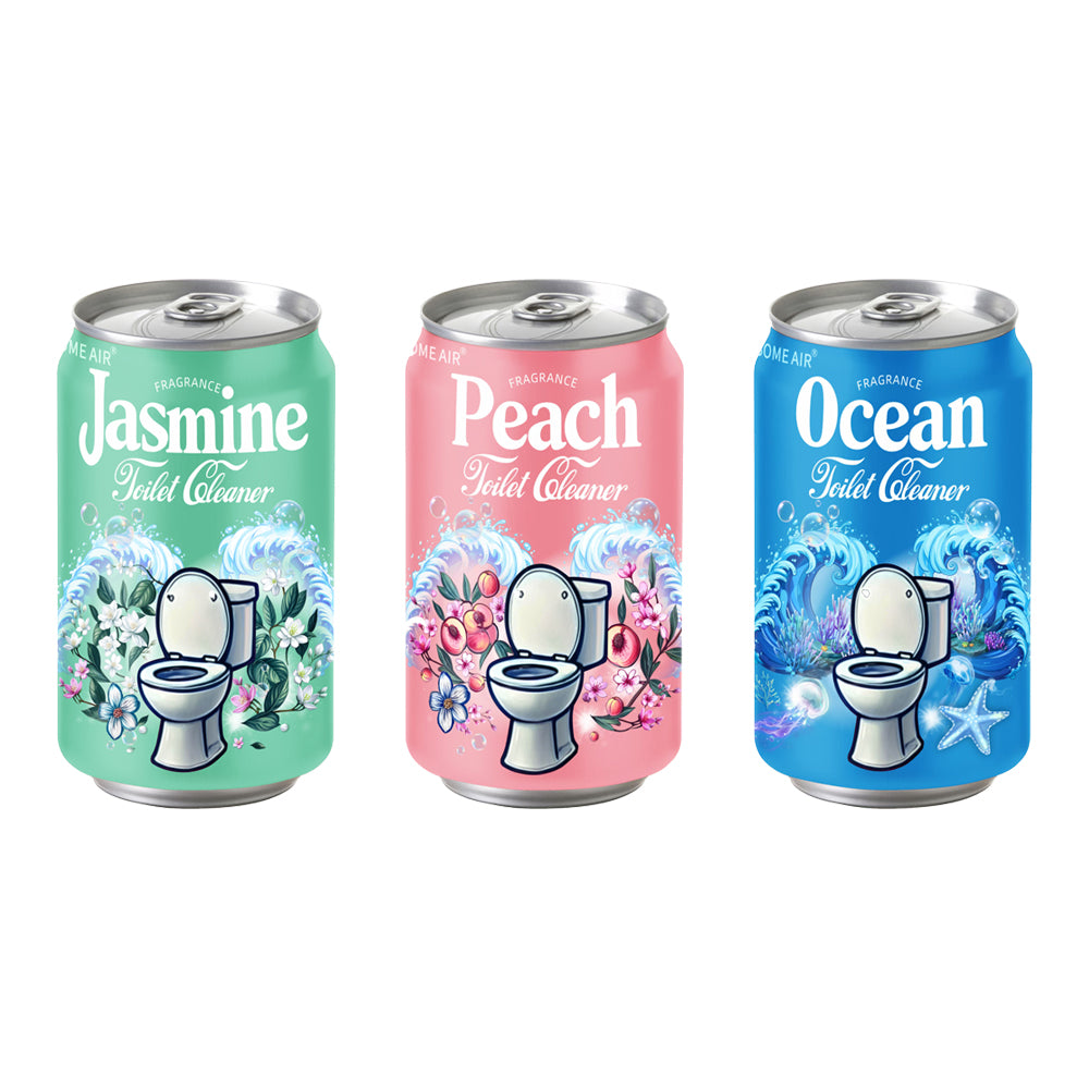 Soda CanFresh Toilet Bowl Cleaner,Automatic Long-Lasting (Ocean, Jasmine, and Peach Scent)